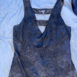 Tight mini black dress